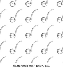 smoking pipe seamless vector pattern