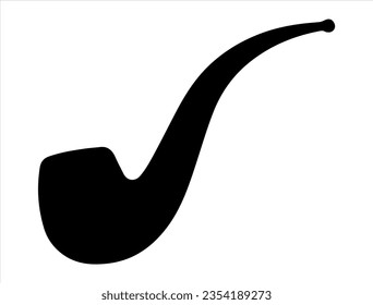 Smoking pipe silhouette vector art