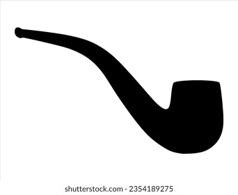 Smoking pipe silhouette vector art