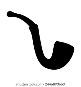 Smoking pipe silhouette. Vector image