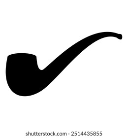 Smoking pipe silhouette. Vector image