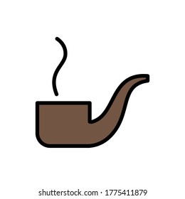 Tubo de humo, icono de humo. Color simple con elementos de vector de contorno de iconos de estilo hipster para ui y ux, sitio web o aplicación móvil