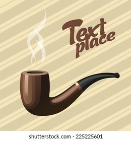 Smoking pipe with text place