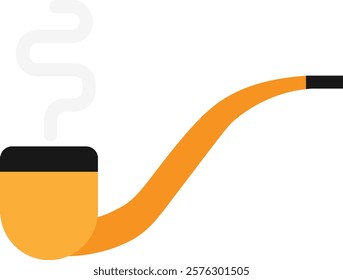 Smoking Pipe Tobacco Icon Vector Flat Illustration