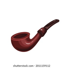 Smoking pipe. Traditional cigar pipe of beer festival Oktoberfest. Vector illustration.