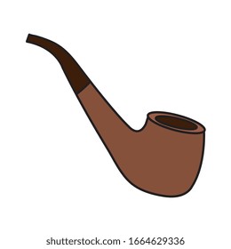 smoking pipe traditional isolated icon vector illustration designicon