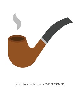 Smoking Pipe Vector Flat Icon For Personal And Commercial Use.
