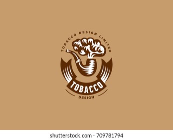 Smoking pipe. Vector illustration.
