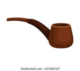 Smoking pipe. Vector illustration on white background.