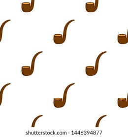 Smoking pipe. Vector illustration vector seamless pattern
