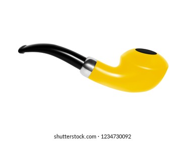 Smoking pipe. Vector illustration.Old-fashioned smoking pipe.