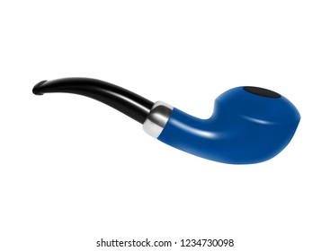 Smoking pipe. Vector illustration.Old-fashioned smoking pipe.