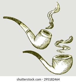 Smoking pipe. Vector Image