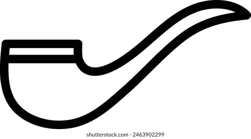 Smoking Pipe Vector Line Icon Design