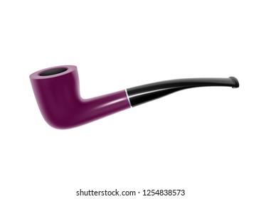 Smoking pipe in the vector.Smoking pipe. Vector illustration.Old-fashioned smoking pipe.