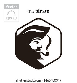 Smoking pirate captain - Vector