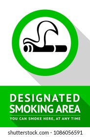 Smoking place new poster, vector illustration for print