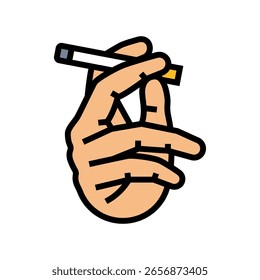 smoking prevalence color icon vector. smoking prevalence sign. isolated symbol illustration