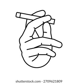 Icono de línea de prevalencia de tabaquismo. Vector de prevalencia de tabaquismo. Contorno aislado Ilustración negra