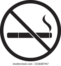 Smoking prohibited. Do not smoke. Vector icon.