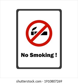 Smoking is Prohibited Forbidden Smoking No Smoking Isolated Vector