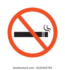 Smoking Prohibited Icon. No smoking. Tobacco restricted area. No smoking sign symbol. No smoking vector illustration.