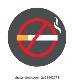 Smoking Prohibited Icon. No smoking. Tobacco restricted area. No smoking sign symbol. No smoking vector illustration.