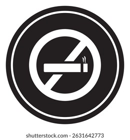 Smoking Prohibited Icon. No smoking. Tobacco restricted area. No smoking sign symbol. No smoking vector illustration.