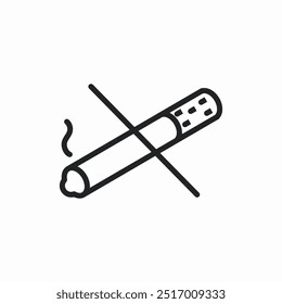 fumando vetor de sinal de ícone proibido