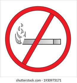 Smoking Prohibited Vector Sign (illustrator)