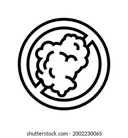 smoking prohibition sign line icon vector. smoking prohibition sign sign. isolated contour symbol black illustration