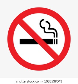 Smoking prohibition sign. Vector illustration