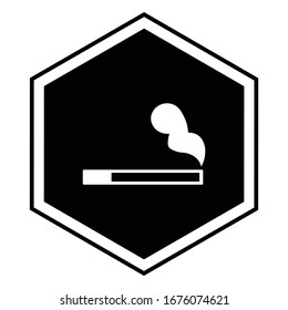 Smoking Safe Area Zone Vector Glyph Icon Design, Tabocco Permitted Here Sign on White background,