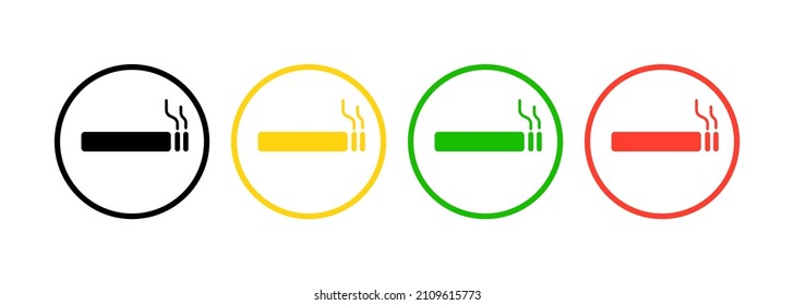 Smoking sign. It is smoking area or zone sign. Vector EPS 10. Isolated on white background.