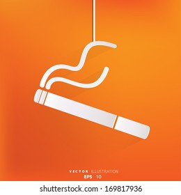 Smoking sign. cigarette icon.