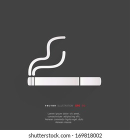 Smoking Sign. Cigarette Icon.