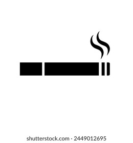 smoking sign with cigarette	 - vector sign, icon