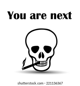 Smoking skull