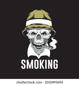 smoking slogan t shirt design template