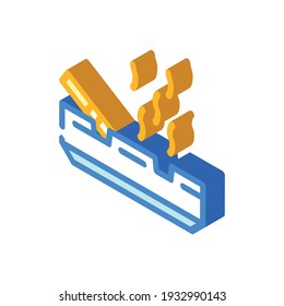 smoking smell isometric icon vector. smoking smell sign. isolated symbol illustration