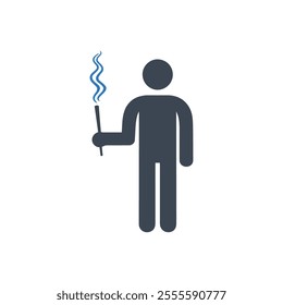 Smoking Symbolic Icon on white background