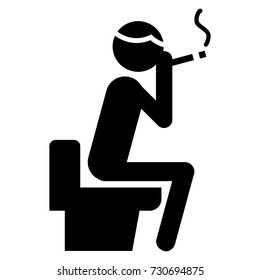 smoking in the toilet