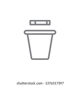 smoking trashcan outline icon. Elements of smoking activities illustration icon. Signs and symbols can be used for web, logo, mobile app, UI, UX on white background