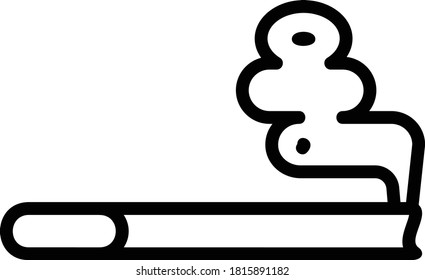 Diseño de iconos vectoriales de concepto de Vape para fumadores, símbolo de dejar de fumar sobre fondo blanco, signo de mal hábito