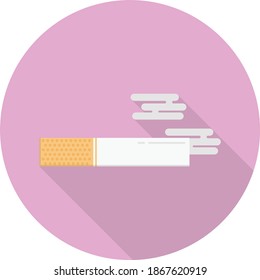icono de color plano vector de fumar