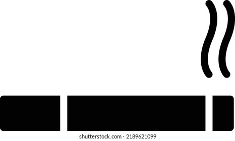 rauchende Vektorgrafik auf transparentem Hintergrund. Hochwertige Symbole. Glyphen Vektorsymbole für Konzept und Grafikdesign. 
