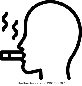 ilustración de tabaquismo Vector en un fondo transparente. Símbolos de calidad superior. Iconos vectoriales de línea delgada para el diseño de conceptos y gráficos.