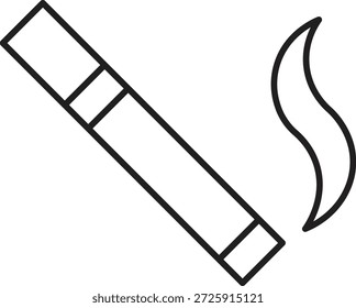 Diseño de icono de línea de Vector para fumar