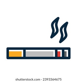 Smoking Vector Thick Line Filled Dark Colors Icons For Personal And Commercial Use.
