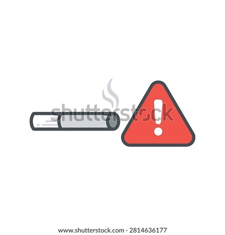 Smoking warning sign with cigarette